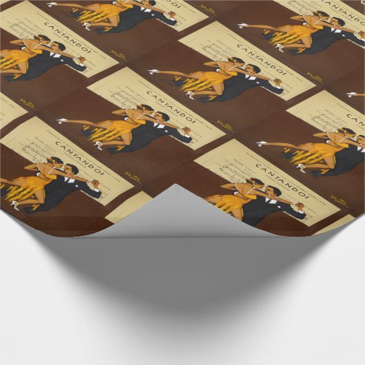 Tanzen-Paar-Tango-Tanzen Geschenkpapier (Ecke)