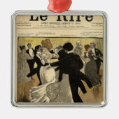 Tanzen-Paare Silbernes Ornament (Vorne)
