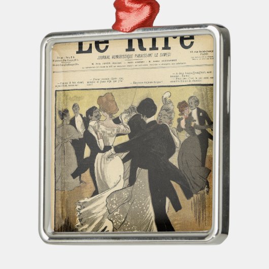 Tanzen-Paare Silbernes Ornament (Links)