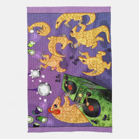 Tanzen Pangolins Handtuch (Vertikal)