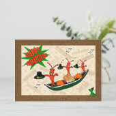 Tanzen-Panzerkrebs-Pilger Cajun glücklicher Einladung (Stehend Vorderseite)