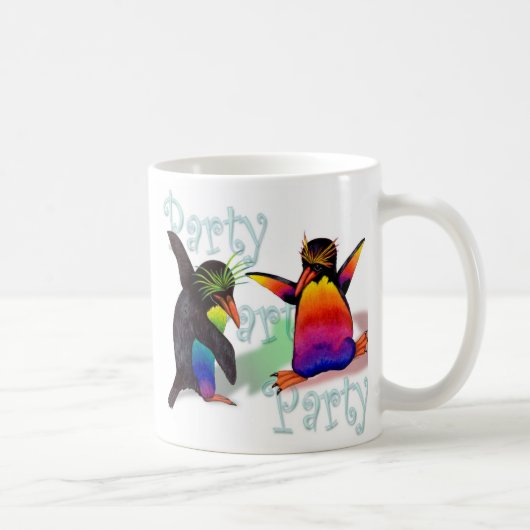 Tanzen Penguins-Partykopie Kaffeetasse (Rechts)