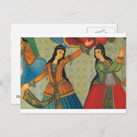 Tanzen Persermädchen Postkarte (Vorne/Hinten)