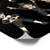 Tanzen Pilgrim Erntedank Day Boys Girls Kind Poster (Ecke)