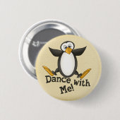 Tanzen-Pinguin Button (Vorne & Hinten)