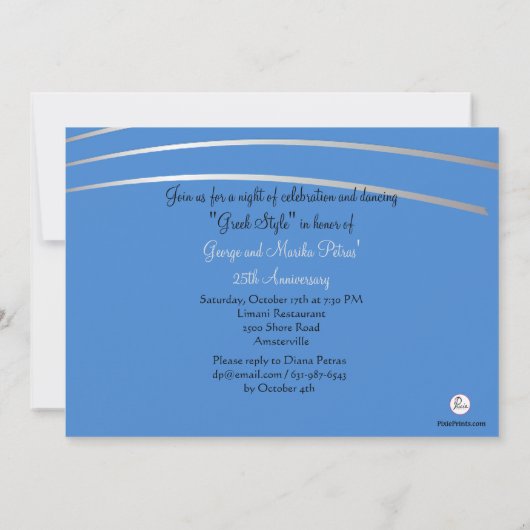 Tanzen-Pinguin-Einladung Einladung (Rückseite)