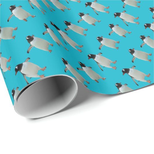 Tanzen-Pinguin-Packpapier 2 Geschenkpapier (Rolleneckpunkt)