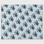 Tanzen-Ren mit Gitarre Geschenkpapier (Flach)