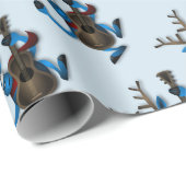 Tanzen-Ren mit Gitarre Geschenkpapier (Rolleneckpunkt)