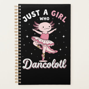 Tanzen rosa Axolotl im Ballett Tutu Planer