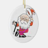 Tanzen-Sankt-Weihnachtsverzierung Keramik Ornament (Rechts)