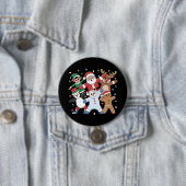 Tanzen Santa Elf und Freunde Button (Beispiel)