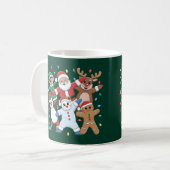 Tanzen Santa Elf und Freunde Kaffeetasse (Vorderseite Links)