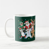 Tanzen Santa Elf und Freunde Kaffeetasse (Links)
