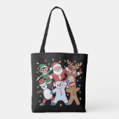 Tanzen Santa Elf und Freunde Tasche (Rückseite)
