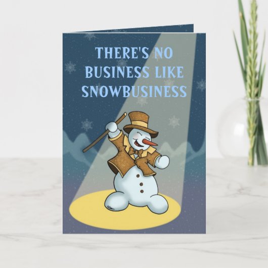 Tanzen-Schneemann-Feiertag greetingcard Feiertagskarte (Vorderseite)