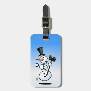 Tanzen-Schneemann Gepäckanhänger
