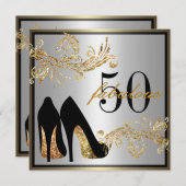 Tanzen-Schuhe - fabelhafte 50. Einladung (Vorne/Hinten)