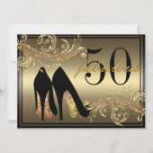 Tanzen-Schuhe - fabelhafte 50. Einladung (Vorderseite)