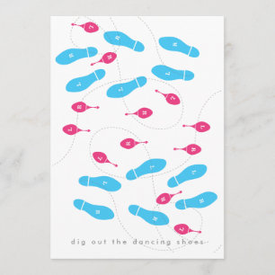 Tanzen-Schuhe Save the Date Einladung