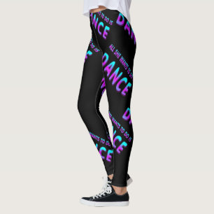 Tanzen Sie alle, die sie will, um auf allen Leggings
