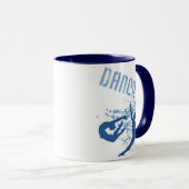 Tanzen Sie (Blau) Tasse 2-Sided (VorderseiteRechts)