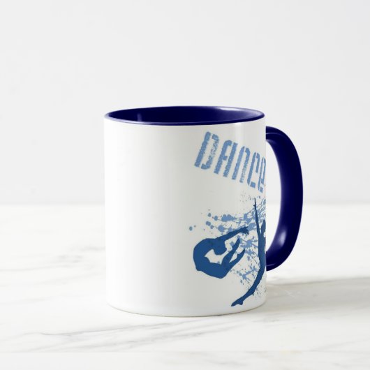 Tanzen Sie (Blau) Tasse 2-Sided (VorderseiteRechts)