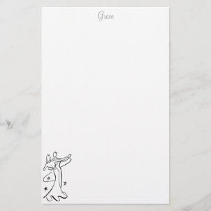 Tanzen Sie das Nachtweg personalisierte Briefpapier