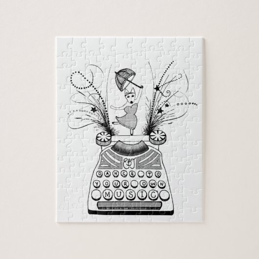 Tanzen Sie Ihre eigene Musik English Bull Terrier Puzzle (Vertikal)