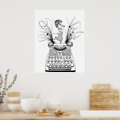 Tanzen Sie Ihre eigene Musik Happy Bull Terrier Poster (Küche)