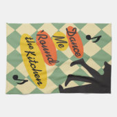 Tanzen Sie mich ringsum die Retro Küche Küchentuch (Horizontal)
