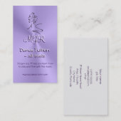 Tanzen Sie Tutor, Monogramm, Tänzer-Logo, Flieder Visitenkarte (Vorne/Hinten)