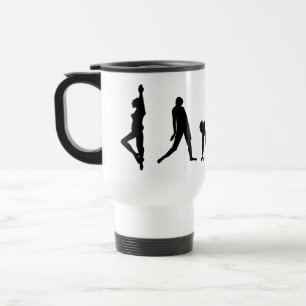 Tanzen-Silhouette-rostfreier Stahl-Reise-Tasse Reisebecher