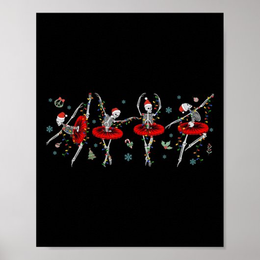 Tanzen Skeleton Ballerina Poster (Vorne)