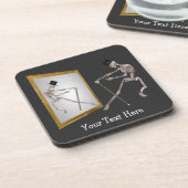 Tanzen Skeleton Funny Untersetzer Set (Linke Seite)