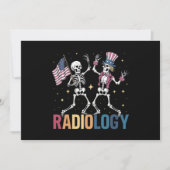 Tanzen Skeleton Radiologie Röntgen Tech Patriotic Einladung (Vorderseite)