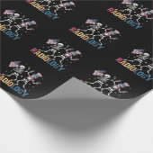 Tanzen Skeleton Radiologie Röntgen Tech Patriotic Geschenkpapier (Ecke)