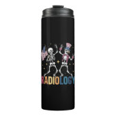 Tanzen Skeleton Radiologie Röntgen Tech Patriotic Thermosbecher (Vorderseite)