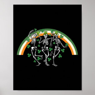 Tanzen Skeleton St Paddy's Day Irish Beer Drinkin Poster