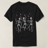 Tanzen Skeleton Weihnachten 2021 Spooky Funny Chri T-Shirt (Design vorne)