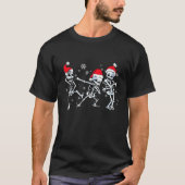 Tanzen Skeleton Weihnachten Spooky Funny Weihnacht T-Shirt (Vorderseite)