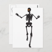 Tanzen-Skelett Postkarte (Vorne/Hinten)