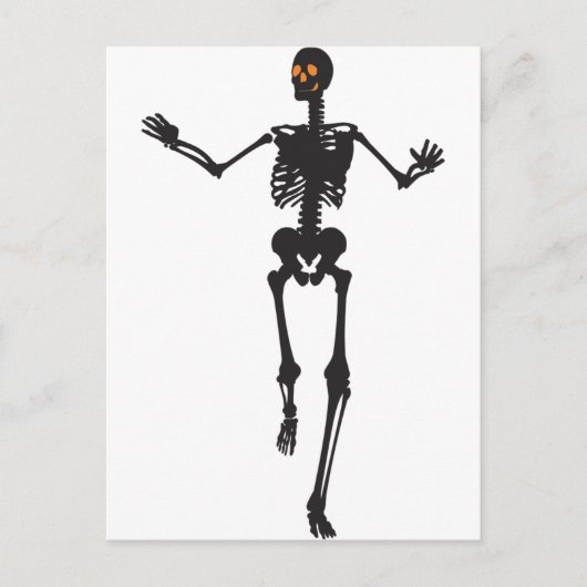 Tanzen-Skelett Postkarte (Vorderseite)