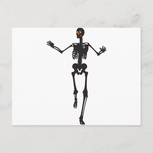 Tanzen-Skelett Postkarte (Vorderseite)