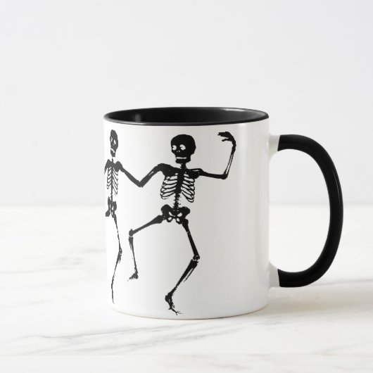 Tanzen-Skelette (Halloween) Tasse (Rechts)