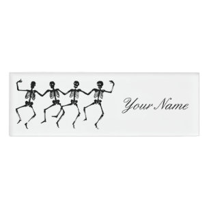 Tanzen-Skelette Halloween Thunder_Cove Namenschild