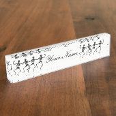 Tanzen-Skelette Halloween Thunder_Cove Namensplakette (Seite)