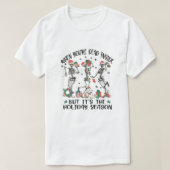 Tanzen Skelette Weihnachten. T-Shirt (Design vorne)