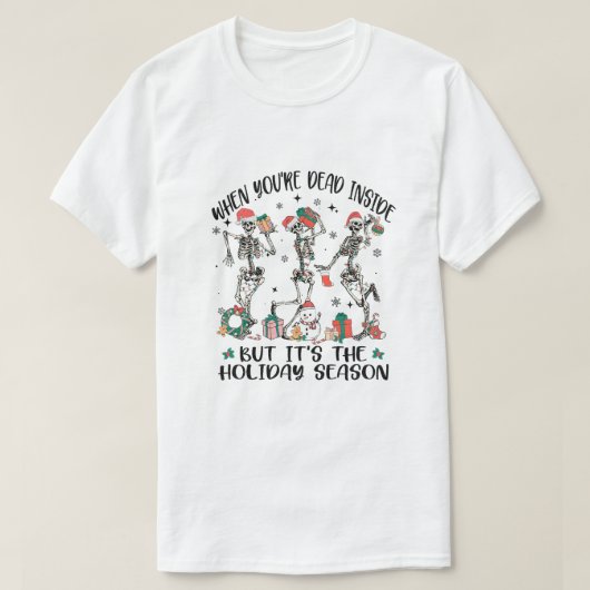 Tanzen Skelette Weihnachten. T-Shirt (Design vorne)