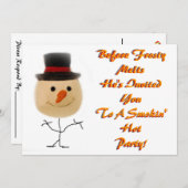 Tanzen Snowman Weihnachts-Einladung Einladung (Vorne/Hinten)